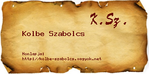 Kolbe Szabolcs névjegykártya